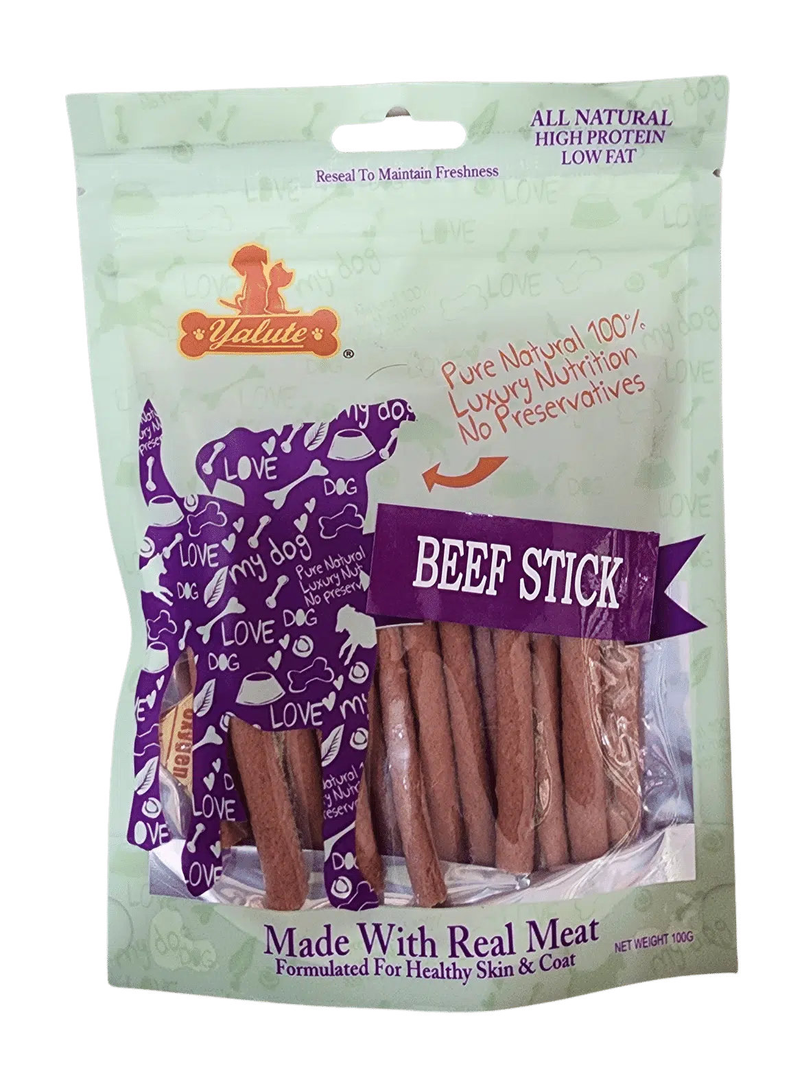 ילוט חטיף לכלב מקלות בקר 100 גרם