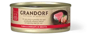 גרנדורף מעדן לחתול פילה טונה ושרימפס 70 גרם