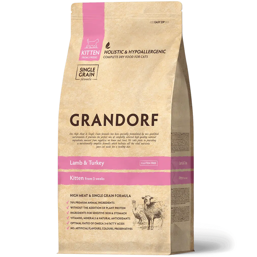גרנדורף לחתול גור/קיטן כבש והודו 2 ק"ג