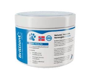 תוסף סידן וקולגן לחיזוק בריאות המפרקים העצמות 200 גרם מבוסס על אבקת חלבון סלמון 100% BRILLIANT