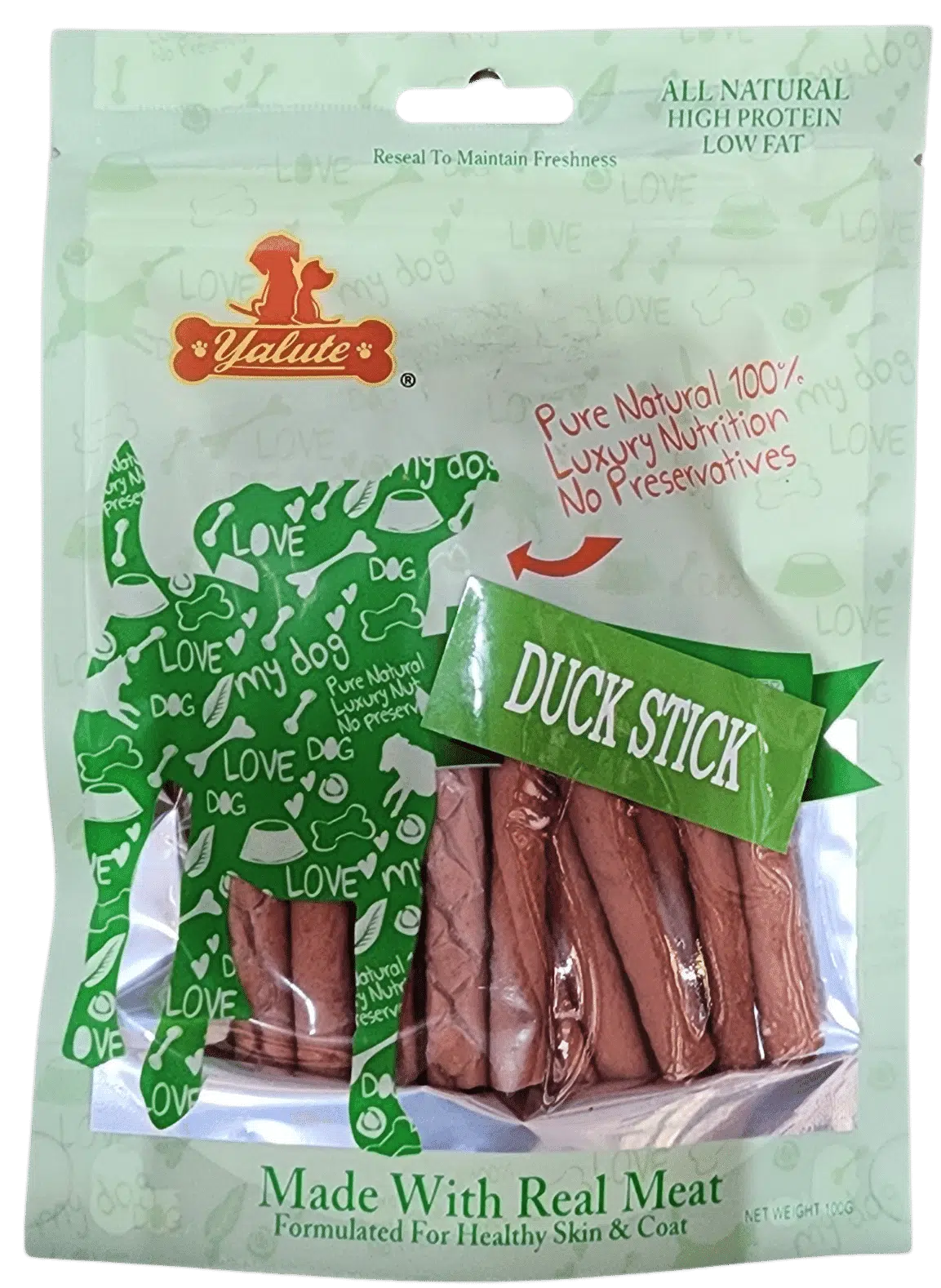 ילוט חטיף לכלב מקלות ברווז 100 גרם