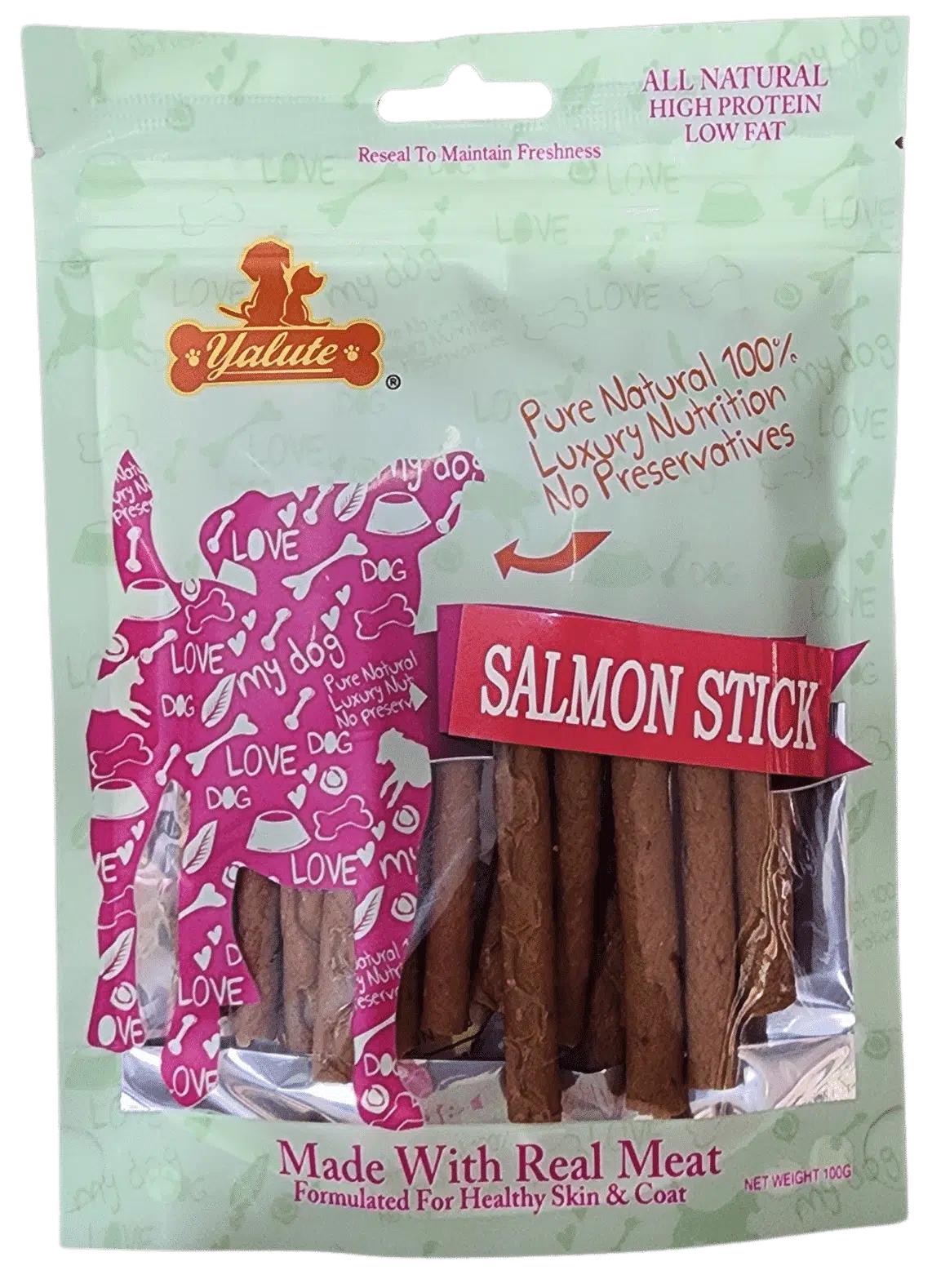 ילוט חטיף לכלב מקלות סלמון 100 גרם