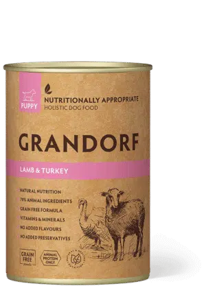גרנדורף שימור לכלב גור כבש והודו 400 גרם