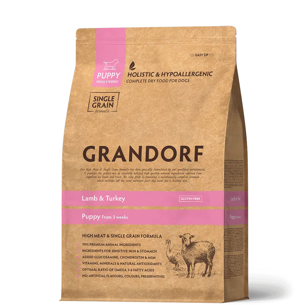 גרנדורף לכלב גור כבש והודו לכל הגזעים 10 ק"ג