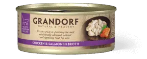 גרנדורף מעדן לחתול חזה עוף וסלמון 70 גרם