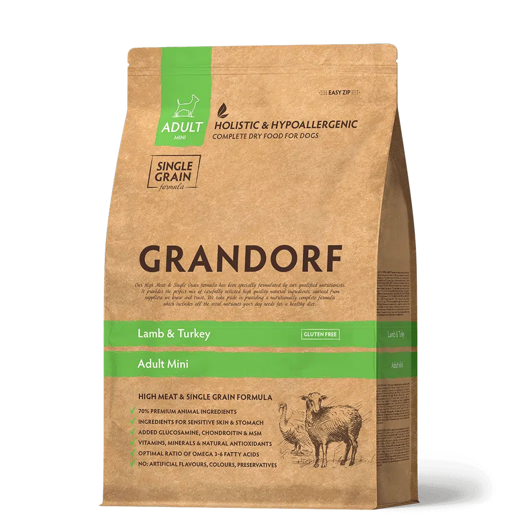 גרנדורף לכלב בוגר מיני כבש והודו 3 ק"ג