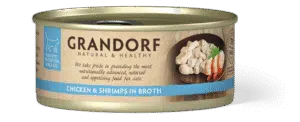 גרנדורף מעדן לחתול חזה עוף ושרימפס 70 גרם