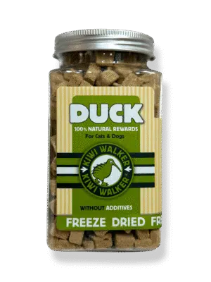 קיווי ווקר חטיף קוביות ברווז 100% טבעי לכלב וחתול 80 גרם