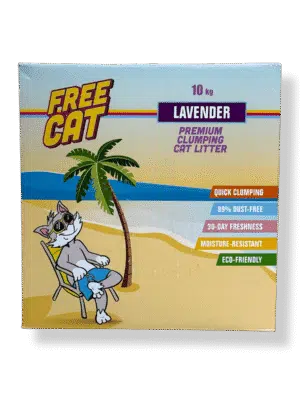 FREE CAT - חול חתולים מתגבש בניחוח לבנדר 10 ק"ג
