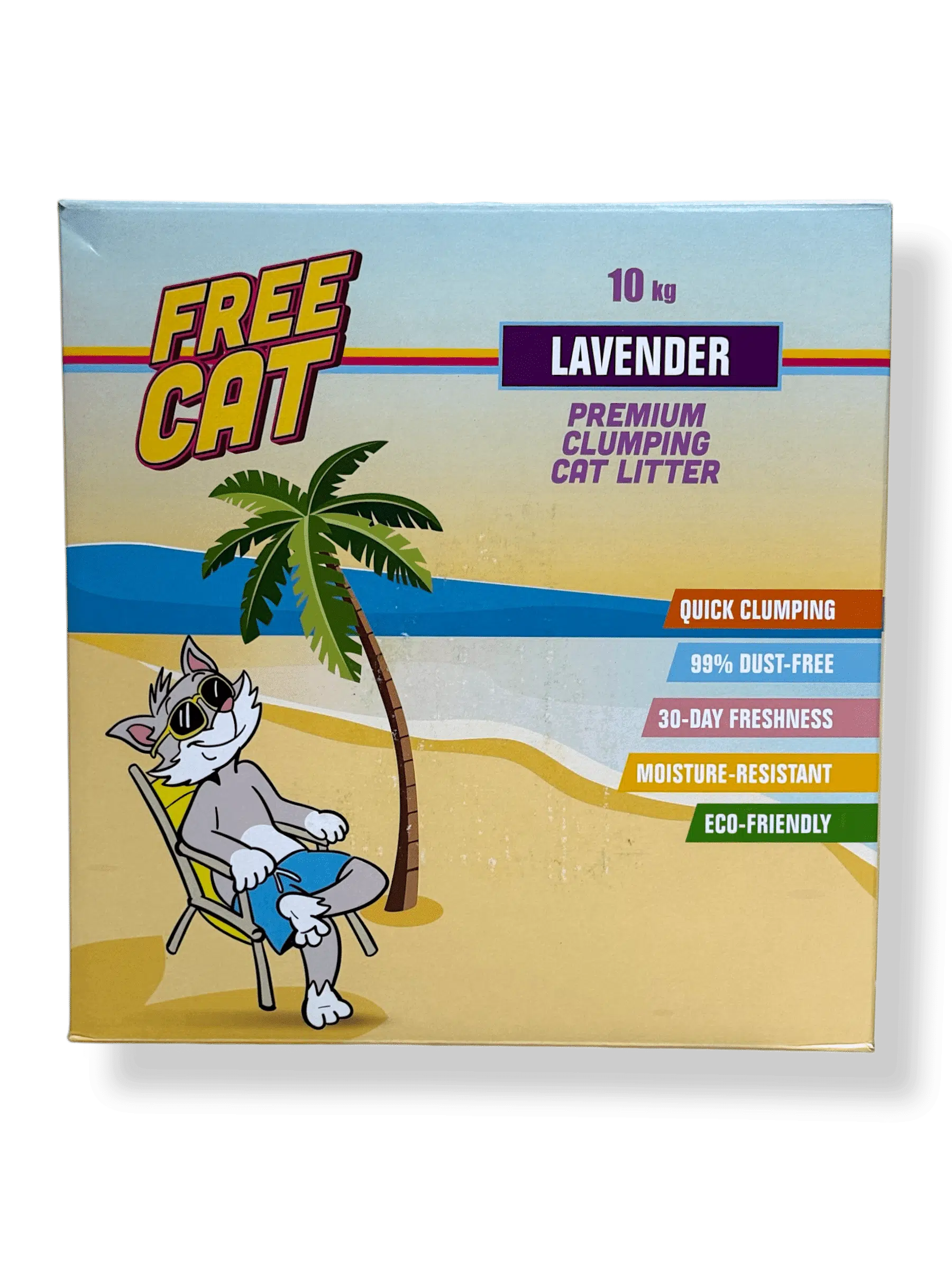 FREE CAT - חול חתולים מתגבש בניחוח לבנדר 10 ק"ג
