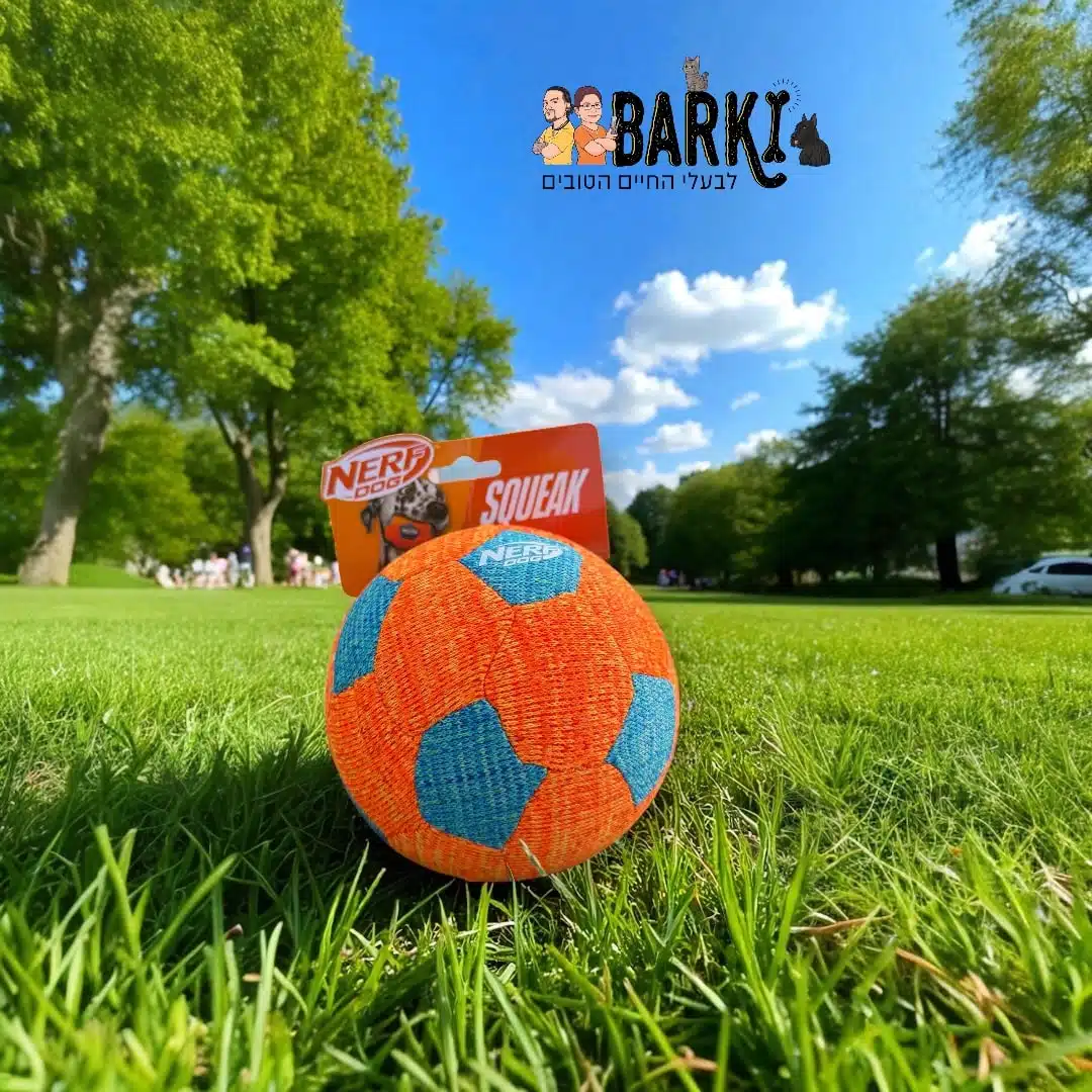 ⁦צעצוע לכלב כדור כדורגל קל ומצפצף Nerf Dog⁩ – תמונה ⁦2⁩