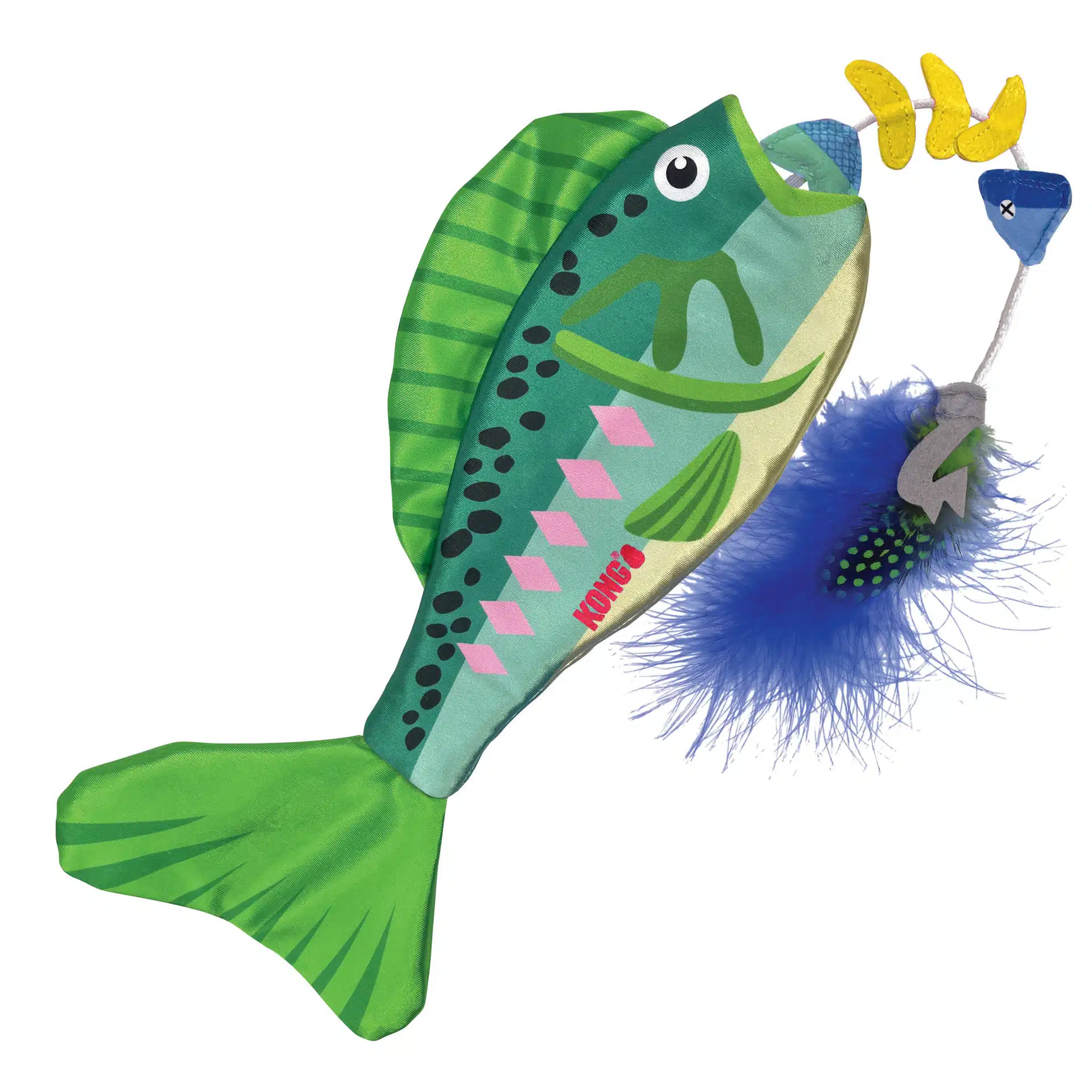 צעצוע לחתול וורנגלר אנגלר דג בולע נוצה KONG