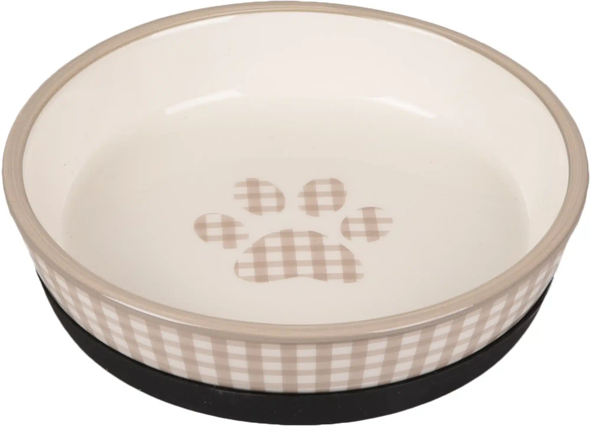 קערה קרמית עם גומי לאוכל ומים מיילו 220 מ"ל FLAMINGO