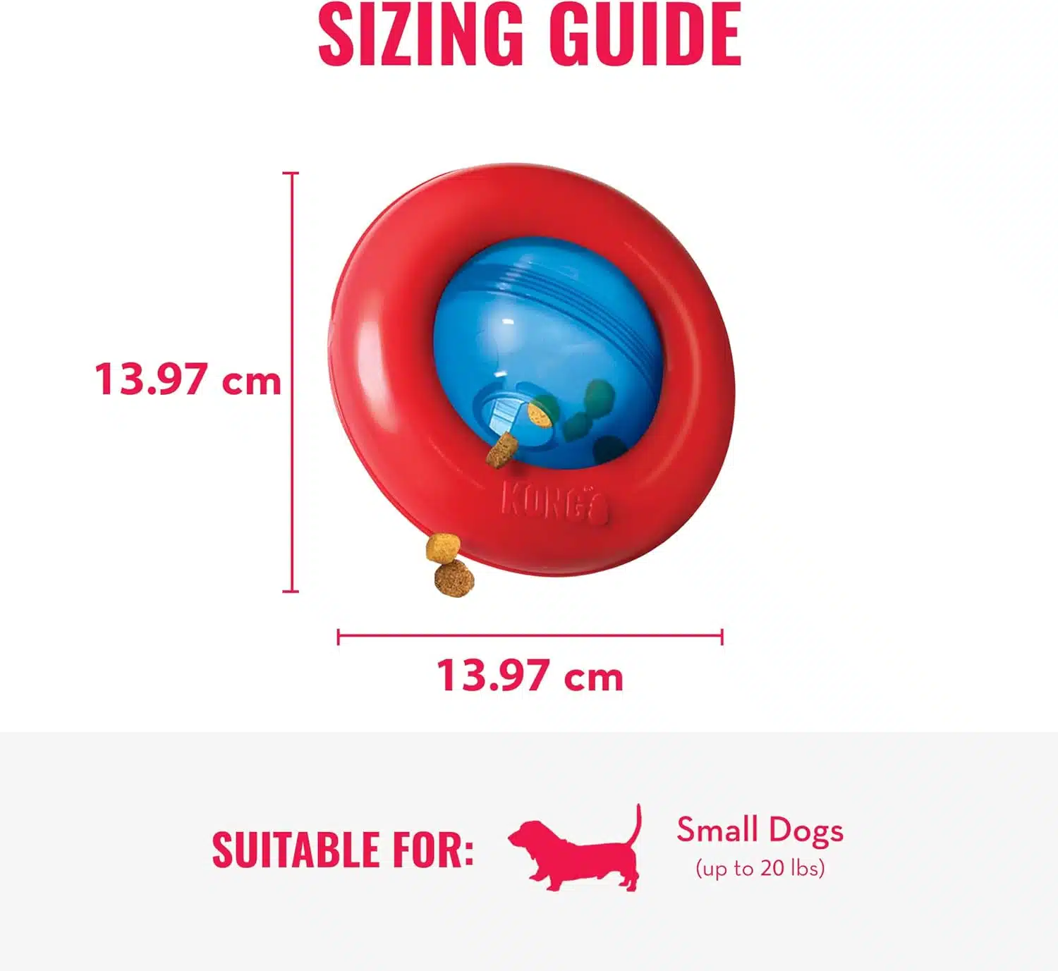 קונג גיירו משחק האכלה וחטיפים לכלב - מידות S