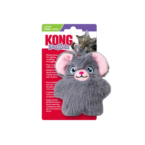 בובת משחק לחתול סנוזל עכבר אפור KONG עם אריזה