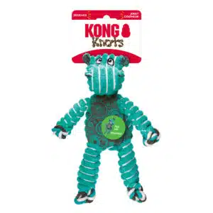 בובת משחק לכלב S/M היפופוטם קשרים פלופי KONG עם אריזה