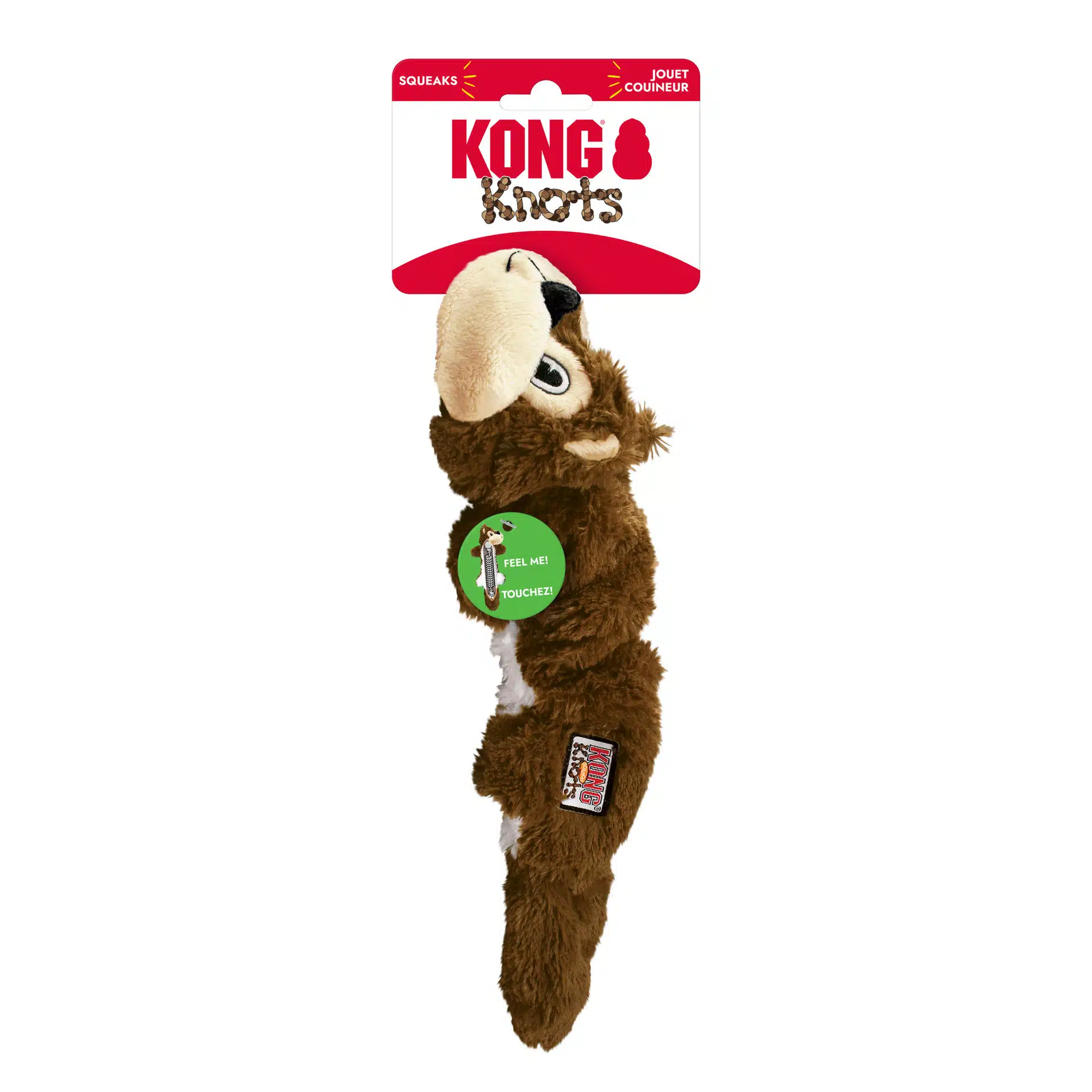 בובת משחק לכלב S/M סנאי קשרים סקראנץ' KONG עם אריזה