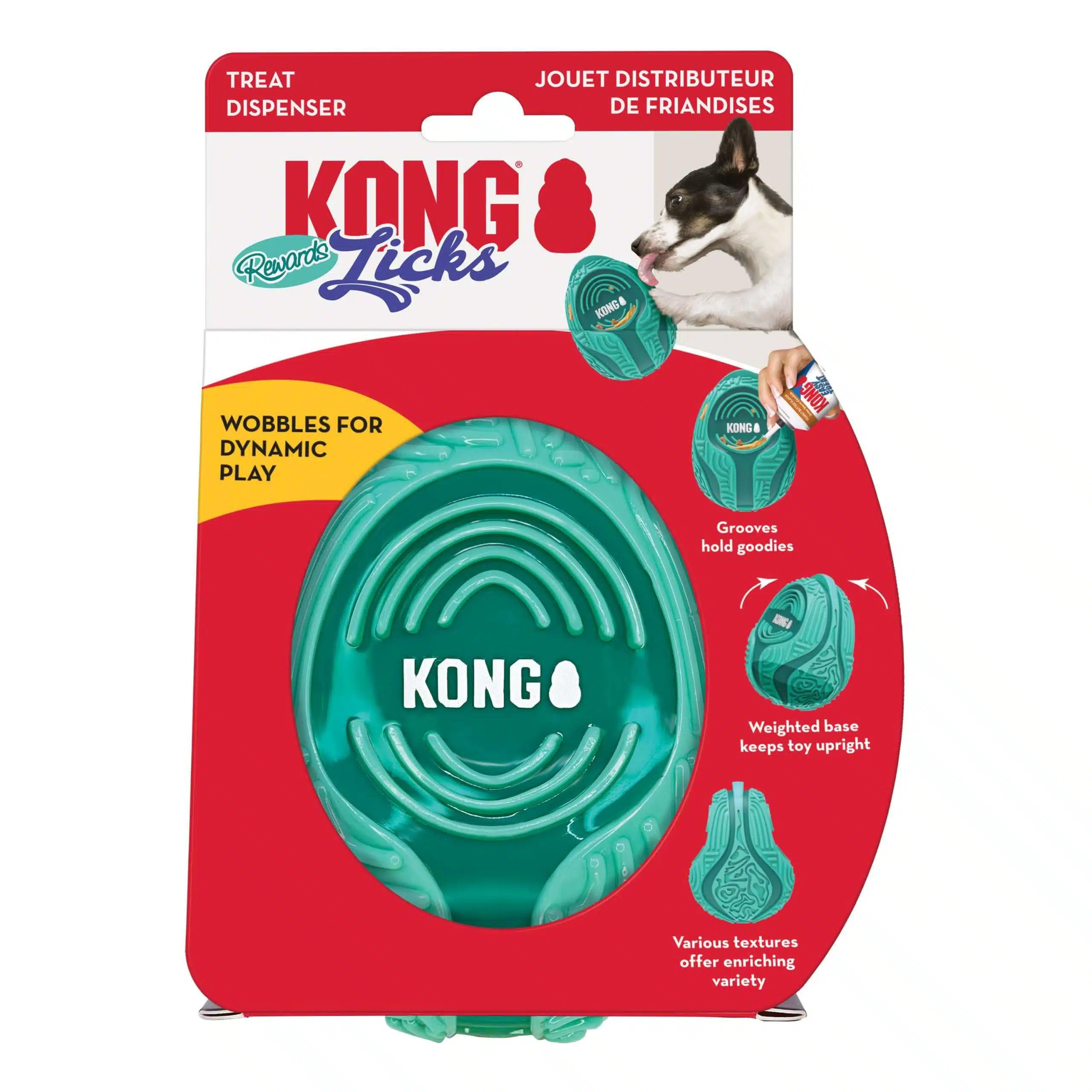 צעצוע לכלב נחום תקום M/L כדור ליקוק KONG כולל אריזה
