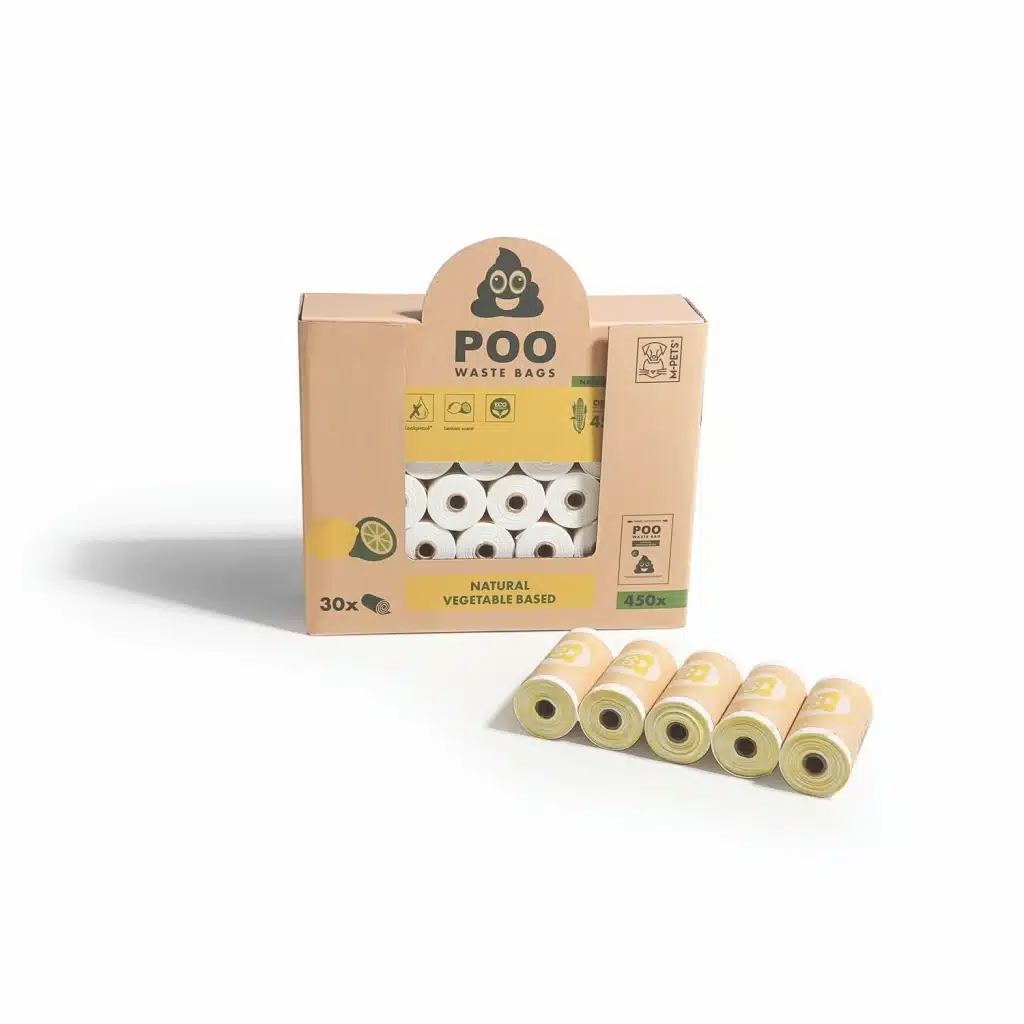 מארז 30 גלילים שקיות פו אקו בריח לימון M-PETS