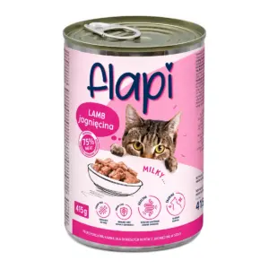 פחית Flapi נתחים ברוטב בטעם כבש לחתול 415 גרם